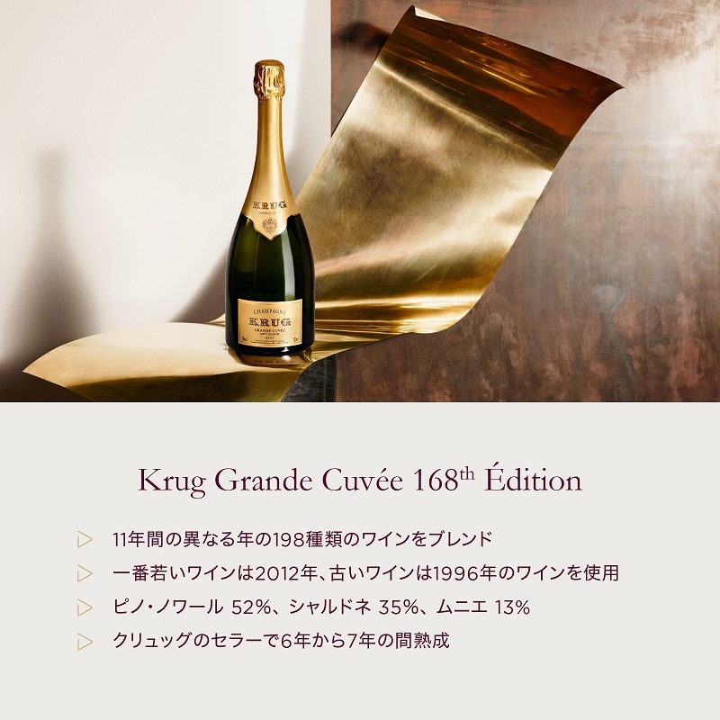 クリュッグ・グランド・キュヴェ 168エディション[MV] 750ml / Krug Grande Cuvee 168th Edition|寺田倉庫|TERRADA  WINE オンラインストア